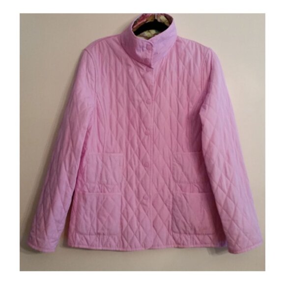 VicaModa Reversable 100% Silk Shell Light Quilted Jacket 10-8 Bubble Gum Pink - Picture 8 of 11